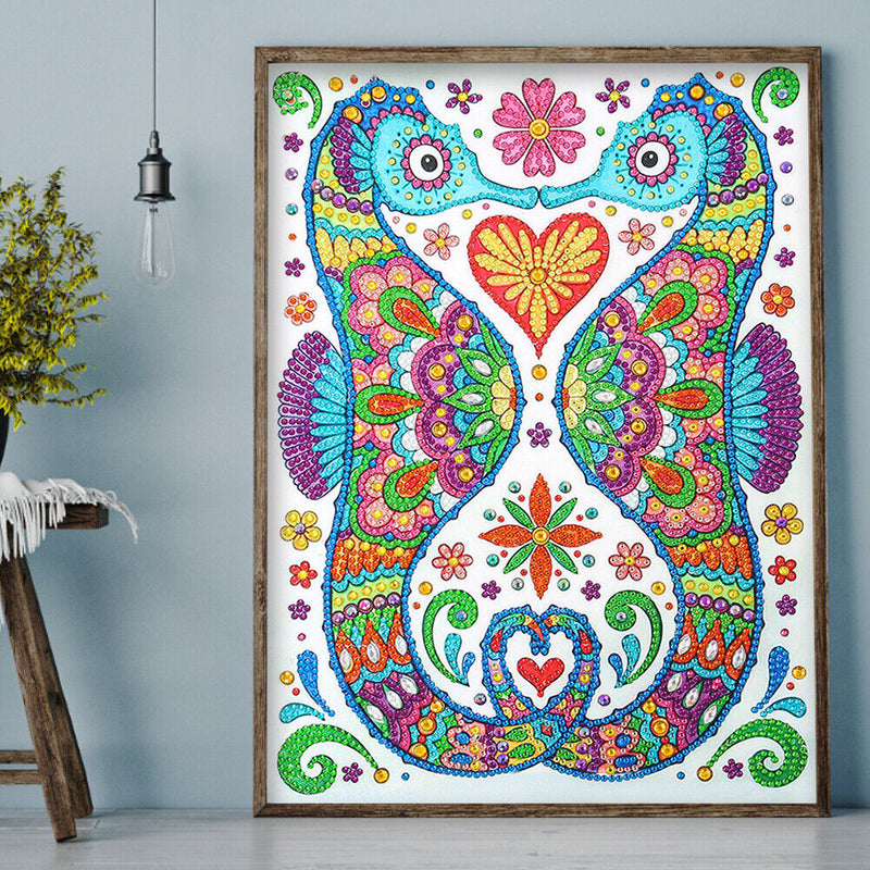 5D DIY Diamond Painting Hippo Partial Special Shape Drill Animal Picture Decor