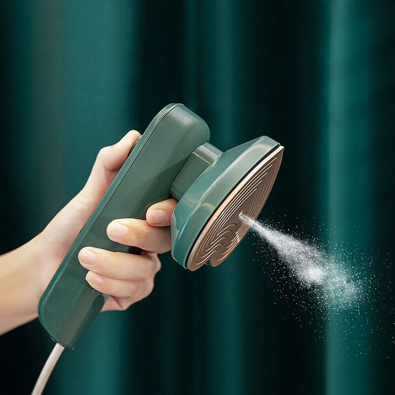 Mini Portable Handheld Ironing Machine Garment Iron Steamer (110V Green) Newly