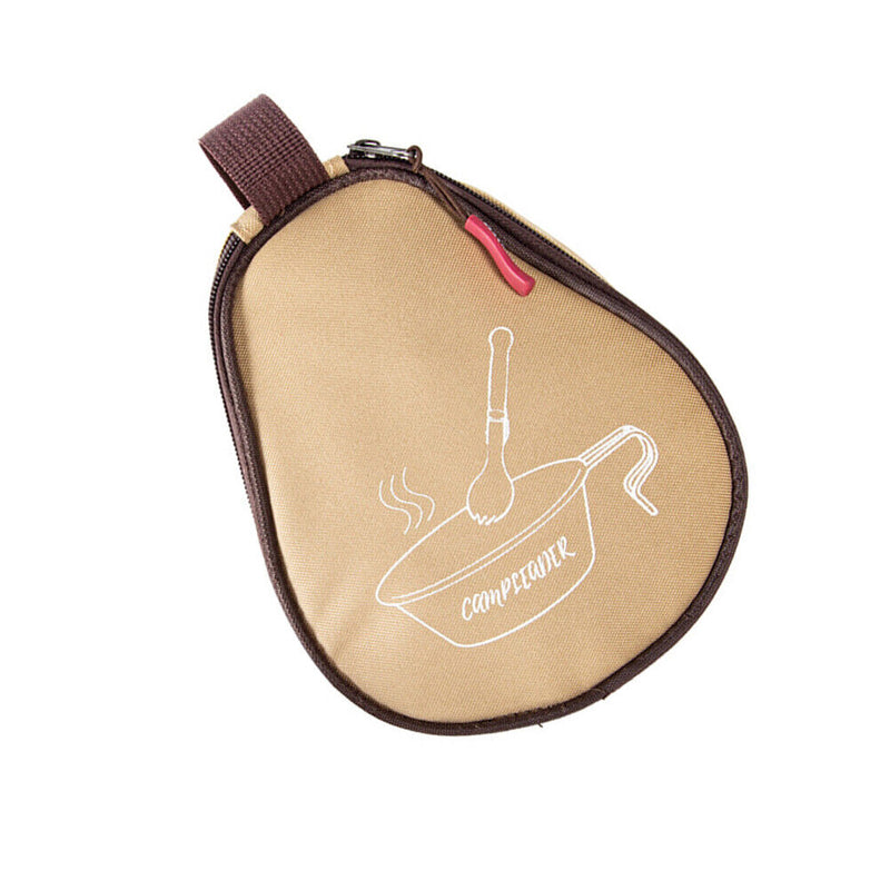 Portable Camping Tableware Storage Bag Sierra Cup Bowl Carrier Bags (Khaki)