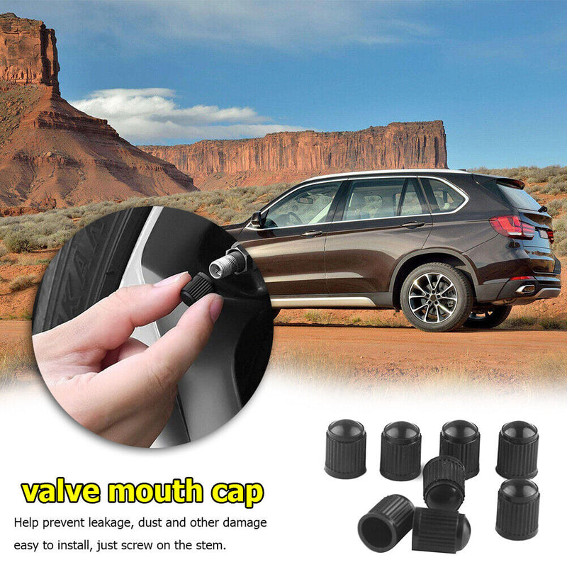 10pcs Car Bicycle Tire Valve Caps Plastic Valve Stem Dust Caps with Seal Ri