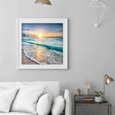Full Embroidery Kits Seaside Sunset 11CT Stamped Needlework Home Decoration