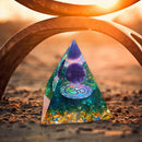 Pyramid Ogan Crystal Energy Tower Nature Reiki Chakra Crushed Stone (H) Newly