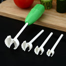 4x Fruit Corer Remove Slicer Digging Vegetable Spiral Cutter Kitchen Gadget