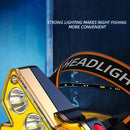 12LED Powerful Night Fishing Headlight USB Rechargeable Long-Range Flashlight