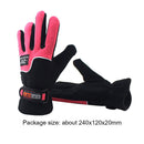 1 Pair Bike Full Finger Fleece Gloves Anti-Freeze Gloves (Women Rose Red)