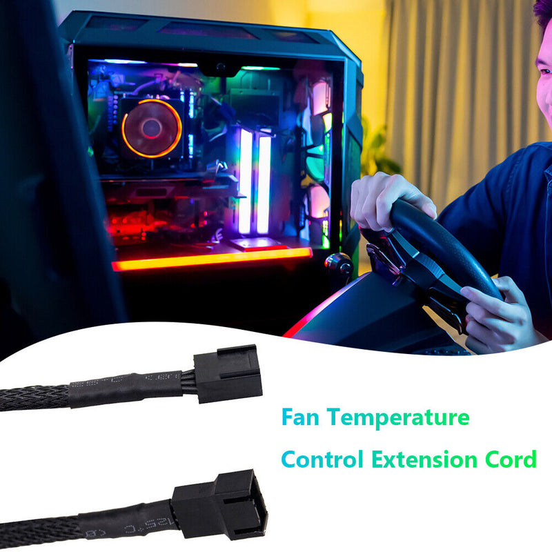 30cm 4pin PC Case CPU Fan Extension Adapter Cable Cooling System Accessories