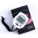 Digital Stopwatch Chronograph Sports Timer Stop Watch (White/ 10 Tracks)