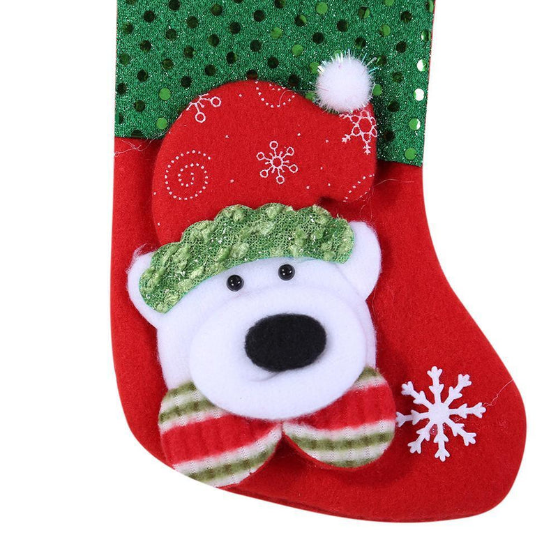 Christmas Stocking Christmas Socks Christmas Tree Ornament(Bear)