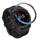 Stainless Steel Bezel Case Cover Bumper Ring (For Garmin Fenix 7X Blue) Newly