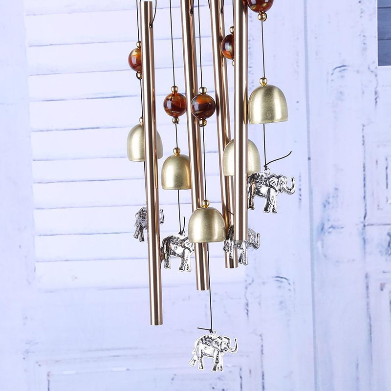 F3 Sliver Elephant Wind Bell Wind Chimes Home Decor Gift Hanging Ornaments