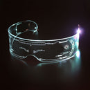 Luminous Glasses Glow Acrylic Goggles Support Fast Slow Flash Eyewear (A) Newly