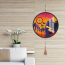 DIY Sun Set Diamond Painting Tassel Pendants Special Shape Full Drill Home