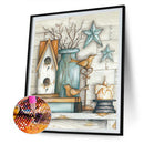 5D DIY Diamond Painting Window Ornament Full Round Drill Home Decor Art Pictu