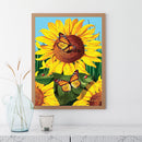 Sunflower Butterfly 5D DIY Full Round Drill Drawing Kit Diamond Painting Craft