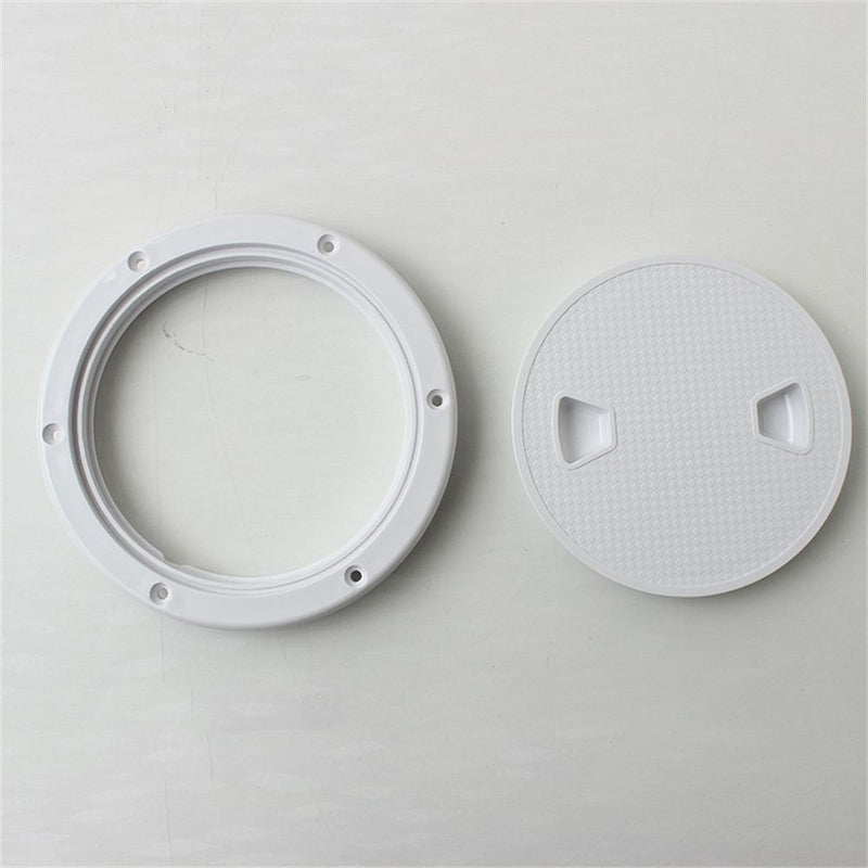 White 8 Inch Access Hatch Round Sailing Inspection Marine Boat Deck Cover Lid