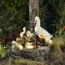 Garden Statue - Animal Sculptures Duck Outdoor Decoration Light (Battery) Newly