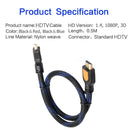 0.5m High Speed 1080P 1.4V HDMI-compatible Male to Male Cable Wire Cord (Bl