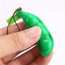 Cute Soybean Extrusion Phone Charm Stress Relieve Squeeze Bean Key Chain