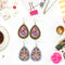 DIY Diamond Painting Mandala Patterns Stud Earrings for Women (RZ002) Newly