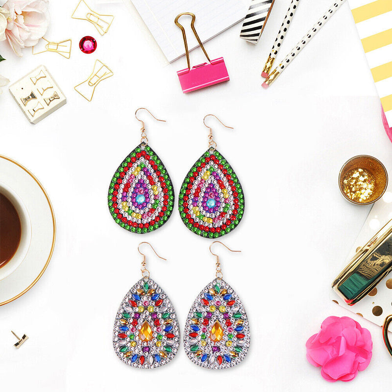 DIY Diamond Painting Mandala Patterns Stud Earrings for Women (RZ002) Newly