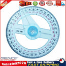 All Circular 10cm 360 Degree Pointer Protractor Ruler Angle Finder Random Newly