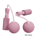 Bearing Weighted Cordless Jump Rope Fitness Speed Skipping Rope (Pink 75mm)