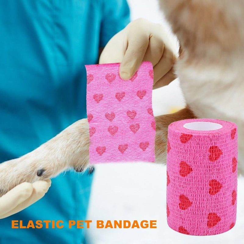 Pet Dog Cat Elastic Bandage Non-woven Pet Self Adherent Wound Tape (L)