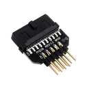 USB 3.0 20-Pin to USB 2.0 9-Pin Adapter Front Panel Connector Converter (B)