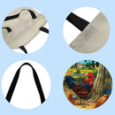 Garden Chickens Printed Shoulder Shopping Bag Casual Large Tote Handbag