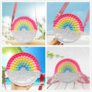 Push Bubble Rainbow Cloud Shoulder Bag Pendant Decompression Toys for Kids