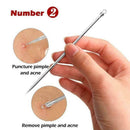 4PCS Blackhead Extractor Dots Cleaner Pore Cleaning Set Acne Tool Needles V5H0