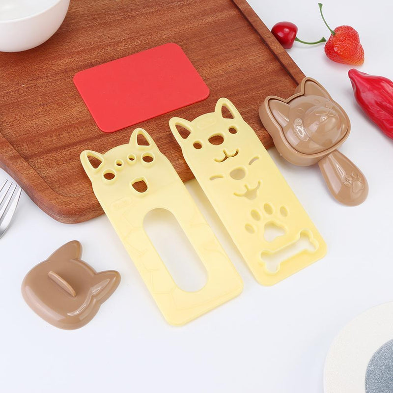 5pcs/Set Cute Dog Sushi Nori Rice Ball Mold Kitchen DIY Bento Press Maker