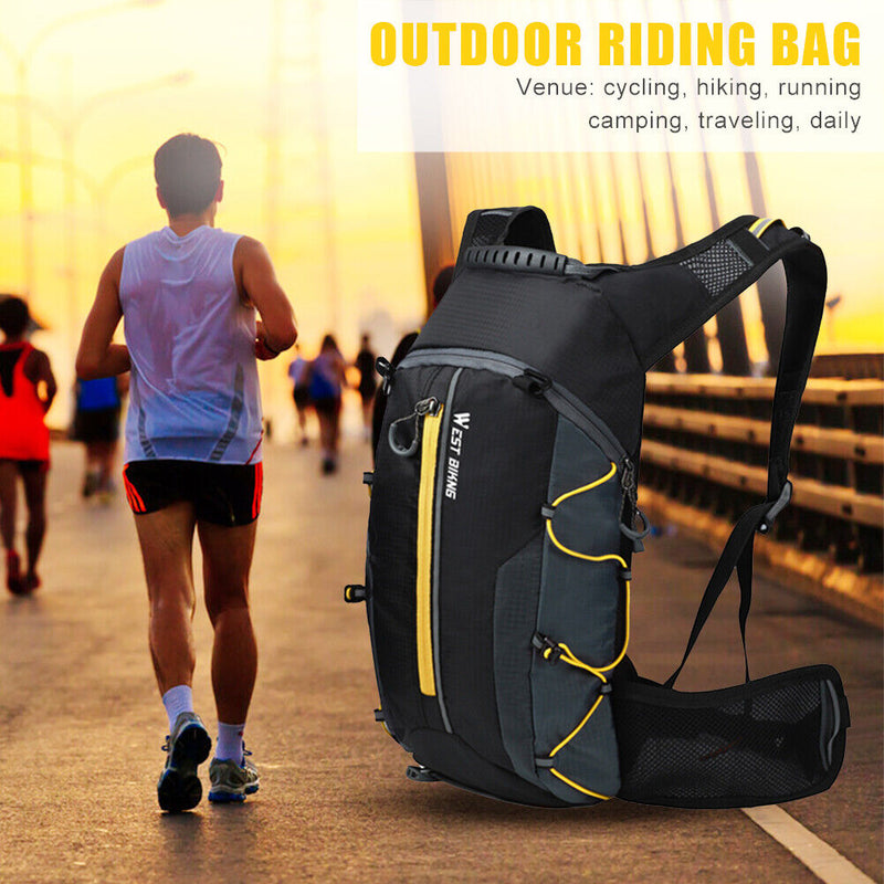 WEST BIKING Waterproof Bicycle Bag Climbing Bike Cycling Backpack (Yellow) Newly