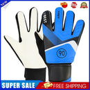 Kids Soccer Football Goalkeeper Gloves Finger Protection Gloves (Blue 7)