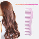 Electroplating Hairdressing Comb Hair Brush Large Wide Tooth Combs (Pink) Newly