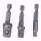 3pcs Sleeve Adapter Set Steel Square Head Ball Hex Shank Post Conversion Newly
