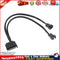 Sleeved SATA 15Pin to 2 Way 3Pin 4Pin Fan Power Adapter Extension Cable Newly