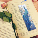 DIY Special Shape Diamond Painting Leather Tassel Peacock Bookmark Crafts Newly