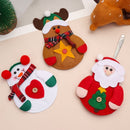 Decor Snowman Santa Claus Xmas Hat Xmas ornament Christmas Tableware Holder Bag