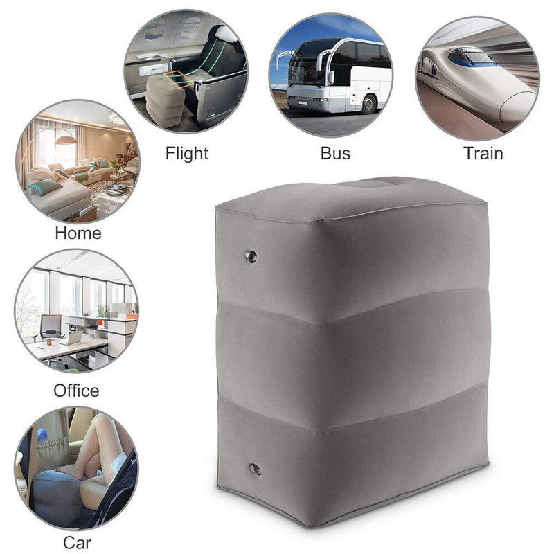 Inflatable Foot Rest Pad Portable Travel Sleeping Footrest Pillow for Car Plane