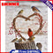 Love Birds Colouring Oil Canvas Picture DIY Hand Painted Paint By Numbers Kit