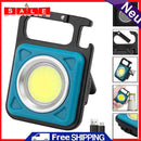 LED Keychain Flashlight USB 500 Lumens Outdoor Camping Working Light (Blue)