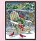 Partial Embroidery 11CT Xmas Snow Scene DIY Stamped Kit Cross Stitch Craft