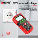 ANENG M107 4000 Counts Smart Digital Multimeter NCV DC AC Tester (Red) Newly