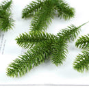 Artificial Flowers Christmas Pine Branches Plastic Leaves Decors Party Tree P7X9