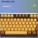 Mechanical Keyboard Keycaps, Brown, Gaming Dye-sublimation Keycap Hot Set U6Y0