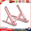 Foldable Holder Adjustable Tablet Stand Bracket for Laptop Phone (Pink) Newly