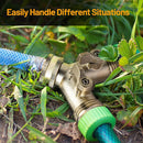 Brass Double Two Way Tap Garden Connector Adaptor Hose Splitter`