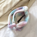 Animal Underarm Bag Women Mini Plush Shoulder Handbags Purse (16 Tie Dye)