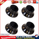 4x Electric Guitar Speed Volume Tone Control Knob Cap for EPI LP (Black) Newly